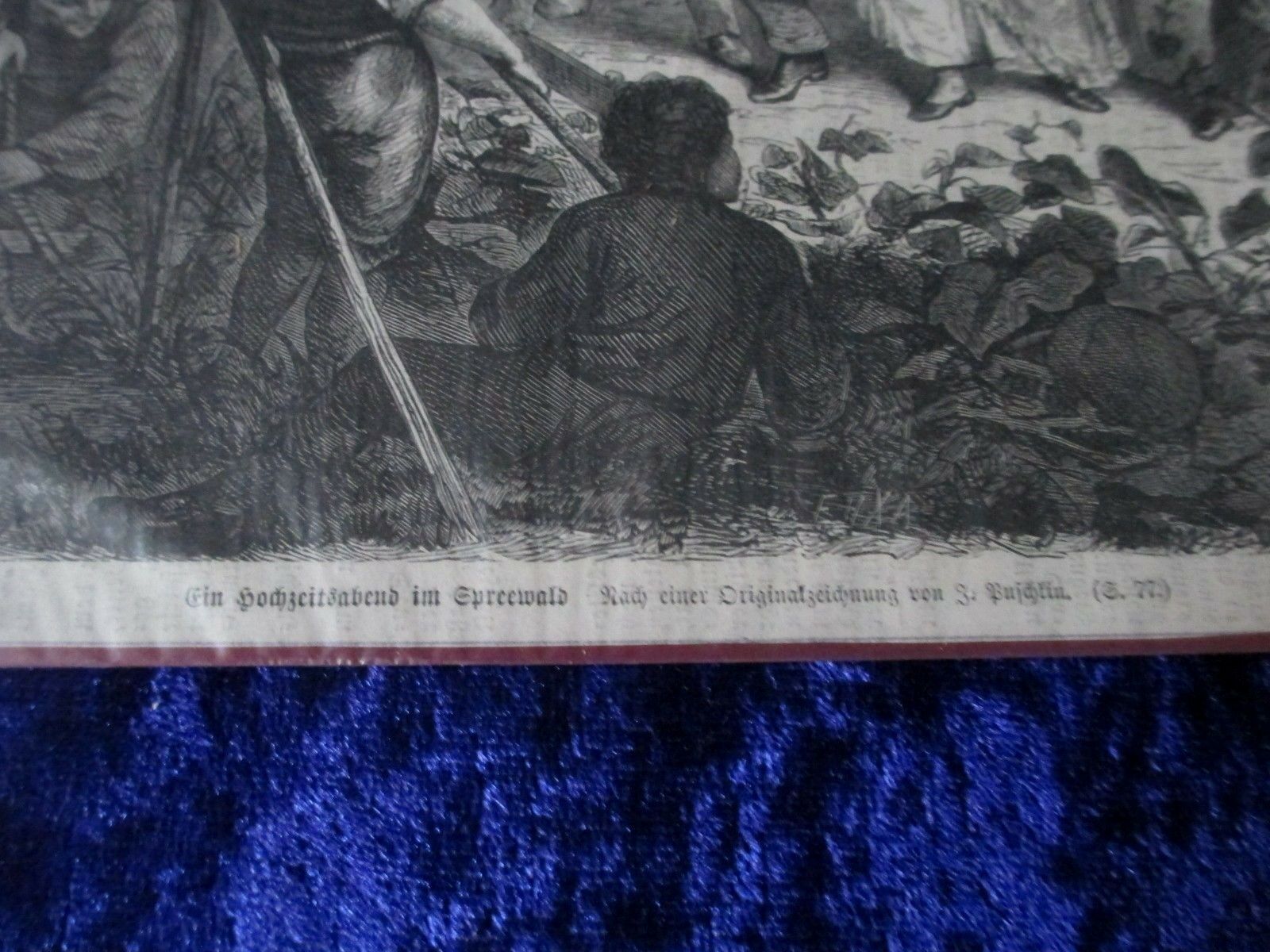 Hochzeitsbrauch um 1867 Originalzeichnung von z. Buschtin Lithographie 2