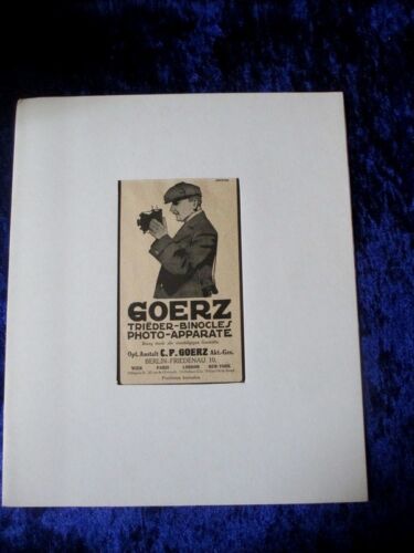 Lithographie Reklame GOERZ PHOTO um 1910