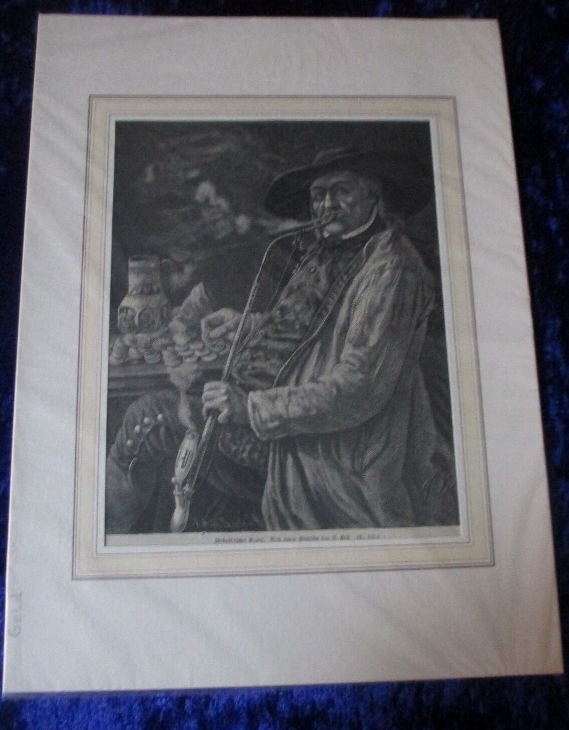 Beschäftigte Bauer Gemälde von Rels um 1877 (1) Antiquitäten in Frankfurt