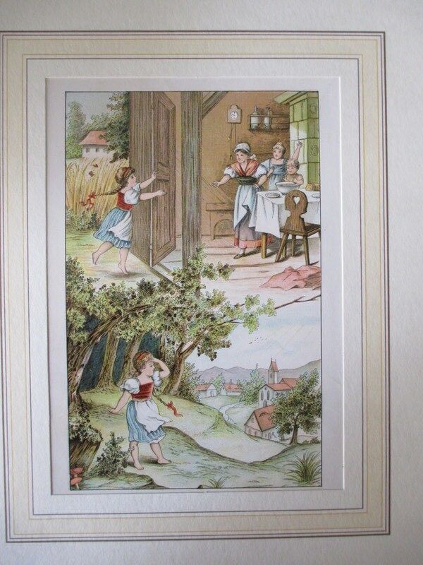 Lithographie Die Glückliche Mädchen Farbig (1)