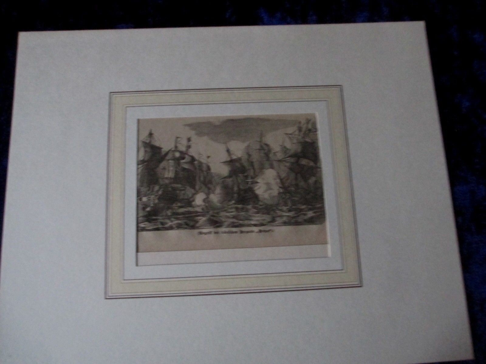 Lithographie Angriff der Bötticher Fregatte "Frega" Antiquitäten in Frankfurt