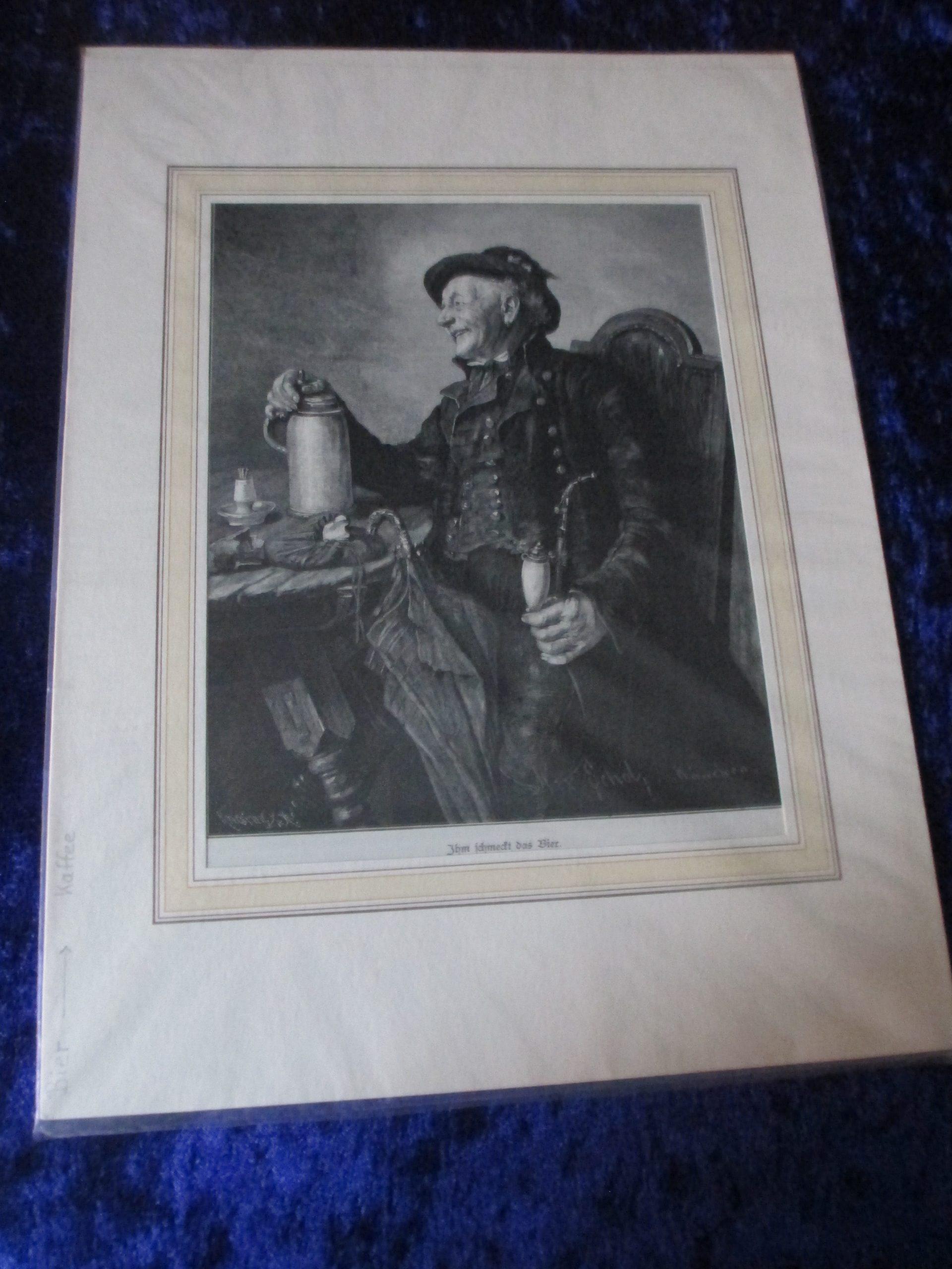 Ihm schmeckt das Bier um 1897 Antiquitäten in Frankfurt