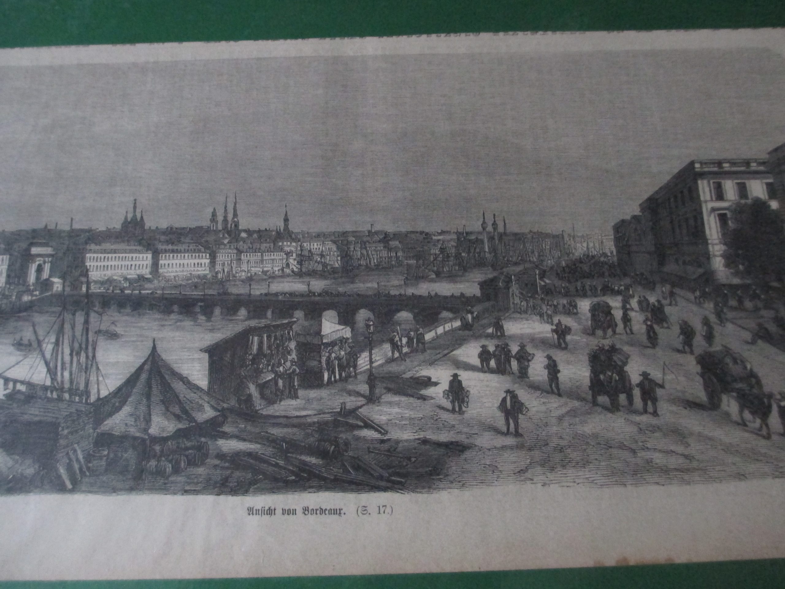 Lithographie Ansicht von Bordeaux Frankreich um 1871 (1)