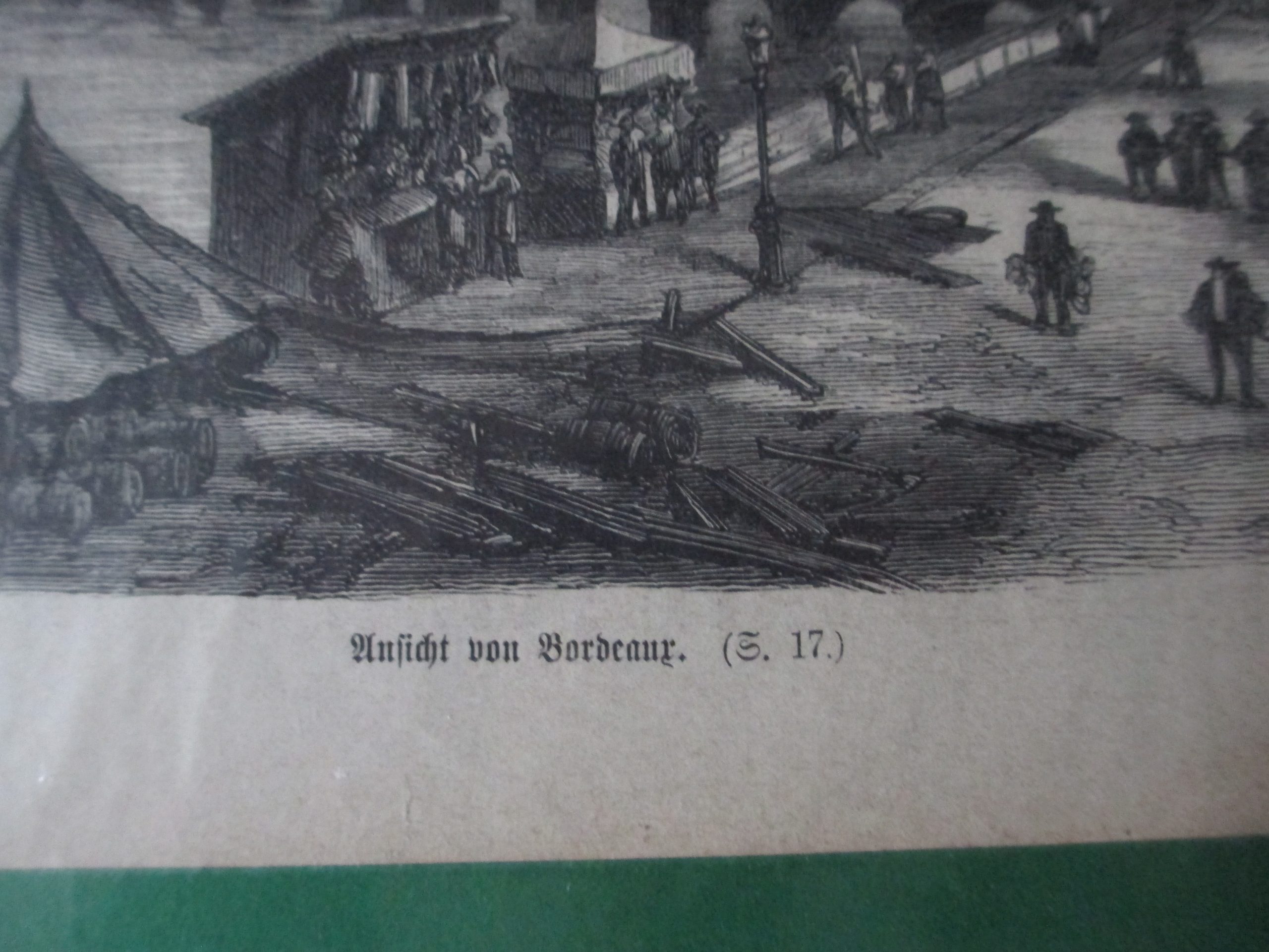 Lithographie Ansicht von Bordeaux Frankreich um 1871 (3)