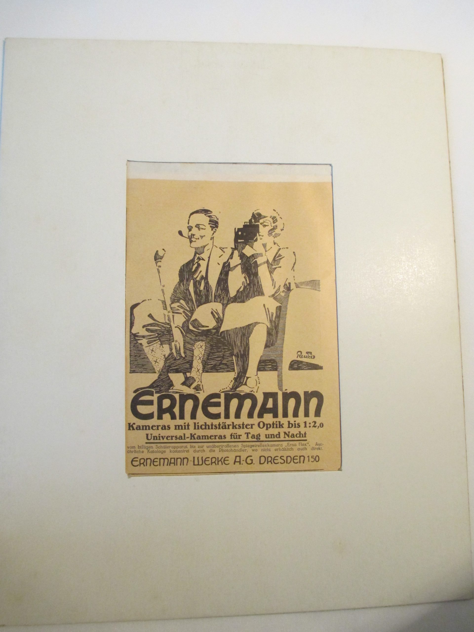 Lithographie Ernemann Kameras mit Lichtstärkster