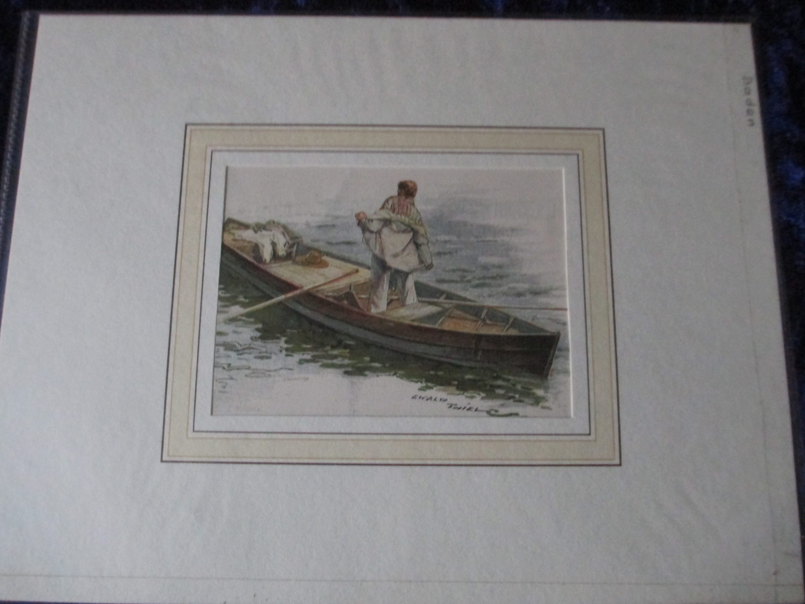 Lithographie Farbig Baden Maritin von Ewald Twiel um 1896 (2) Antiquitäten in Frankfurt