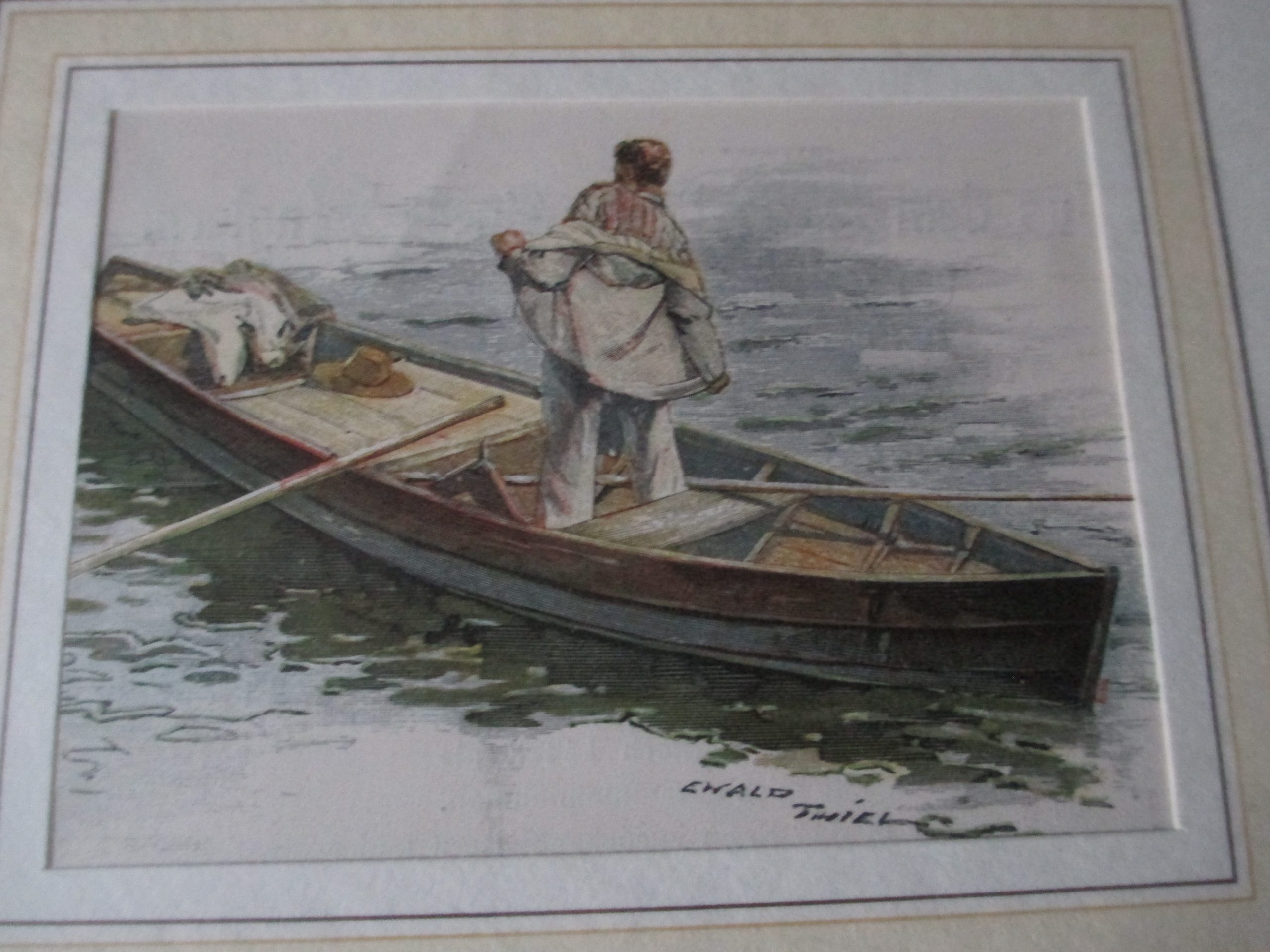 Lithographie Farbig Baden Maritin von Ewald Twiel um 1896 (3)