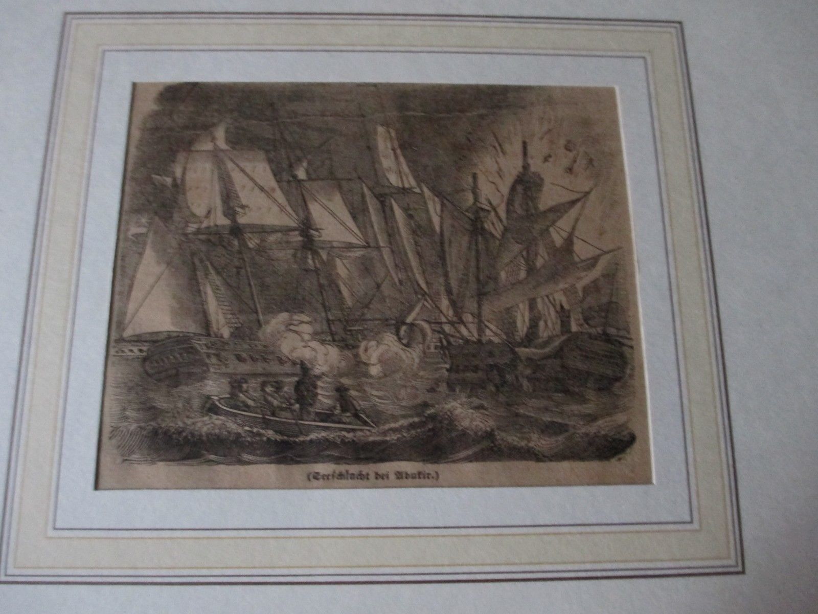Lithographie Seeschlacht (1)