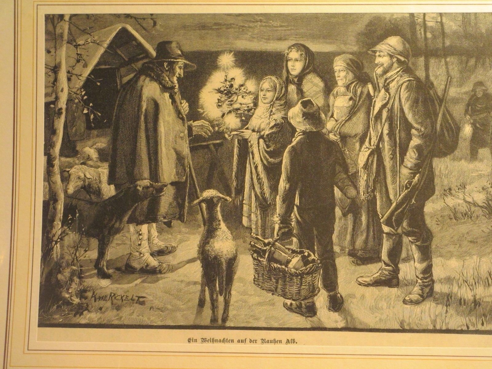 Lithographie die Weihnachten um 1896 (1)
