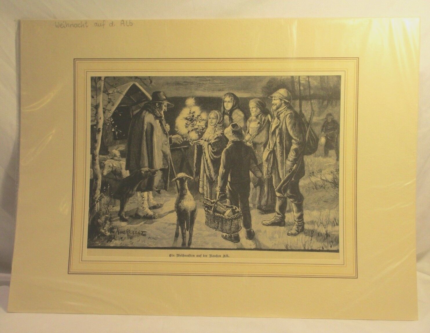 Lithographie die Weihnachten um 1896 (2) Antiquitäten in Frankfurt