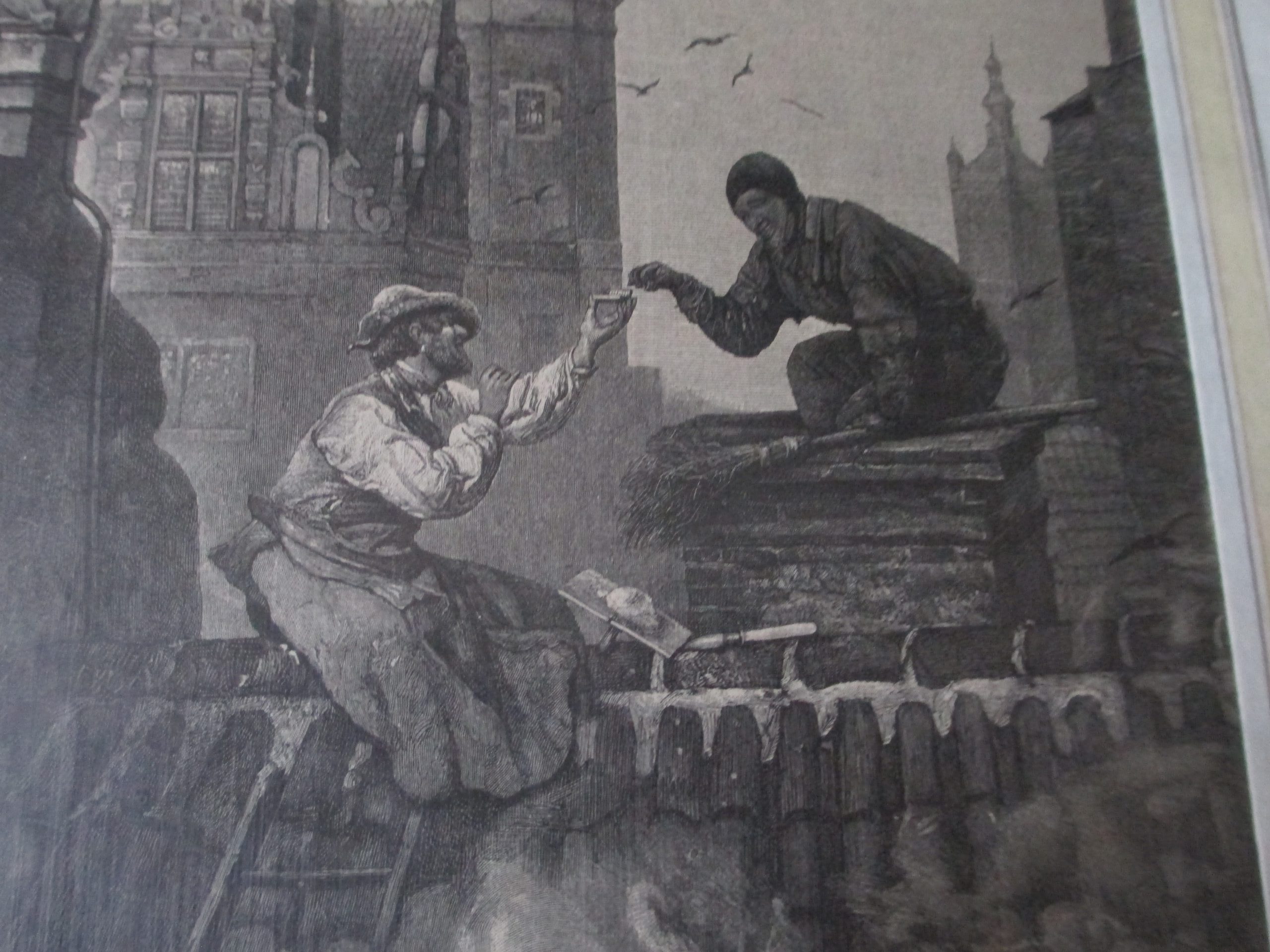 Schornsteinfeger Lithographie um 1894 (1)
