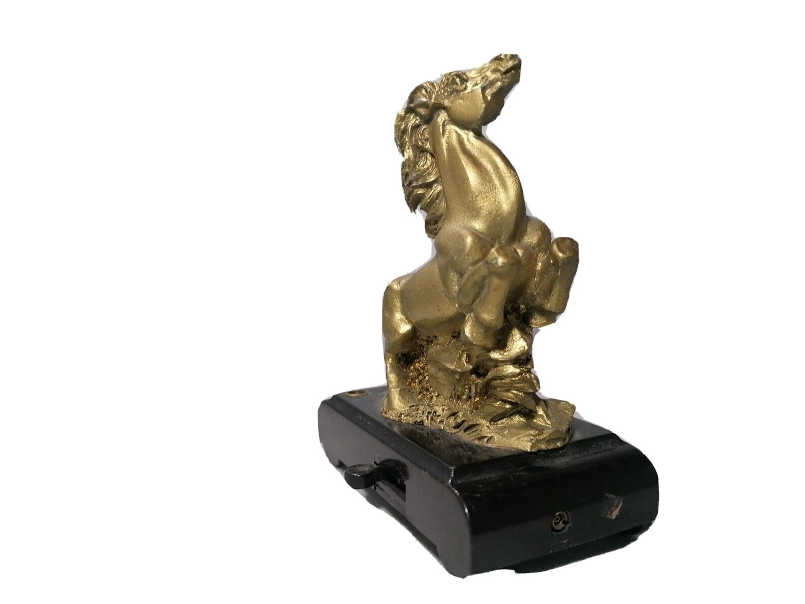 Tischfeuerzeug Pferde in Gold Farbe (1)